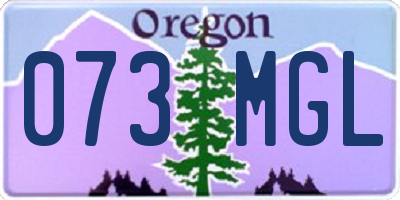 OR license plate 073MGL