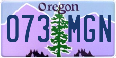 OR license plate 073MGN
