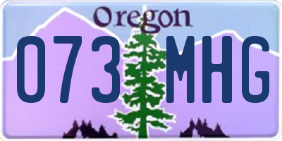 OR license plate 073MHG
