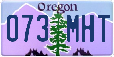 OR license plate 073MHT