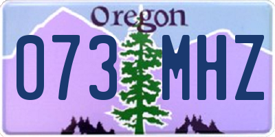 OR license plate 073MHZ