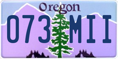 OR license plate 073MII