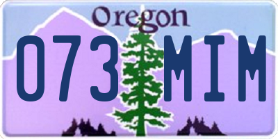 OR license plate 073MIM