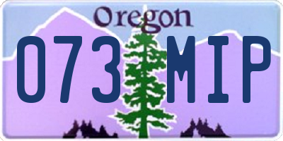 OR license plate 073MIP