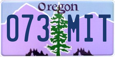 OR license plate 073MIT