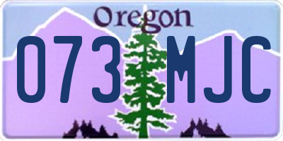 OR license plate 073MJC