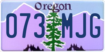 OR license plate 073MJG