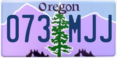 OR license plate 073MJJ