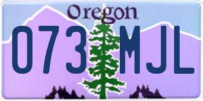 OR license plate 073MJL