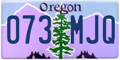 OR license plate 073MJQ