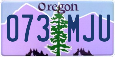 OR license plate 073MJU