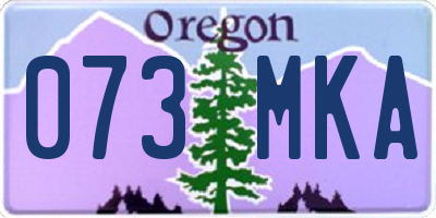 OR license plate 073MKA