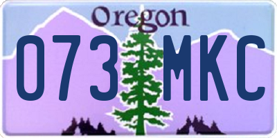 OR license plate 073MKC