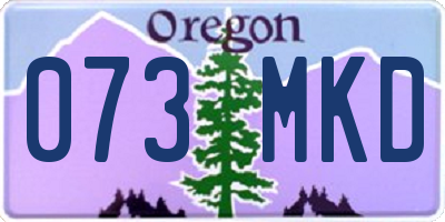 OR license plate 073MKD