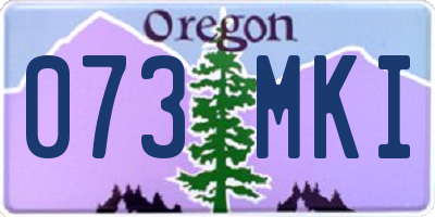 OR license plate 073MKI