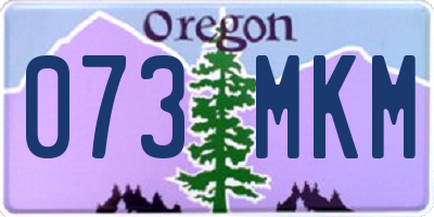 OR license plate 073MKM