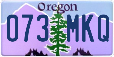 OR license plate 073MKQ