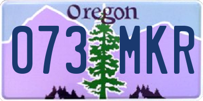 OR license plate 073MKR