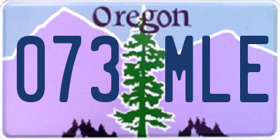 OR license plate 073MLE