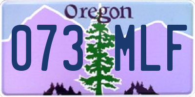 OR license plate 073MLF