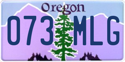 OR license plate 073MLG