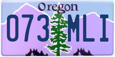 OR license plate 073MLI