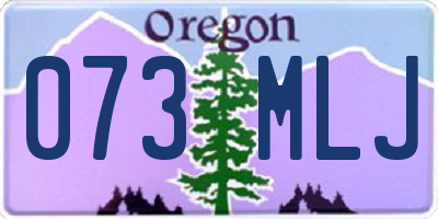 OR license plate 073MLJ