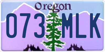 OR license plate 073MLK