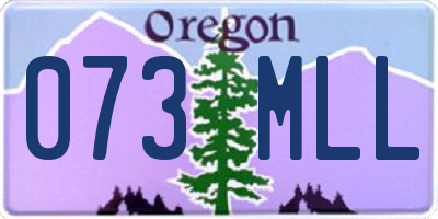 OR license plate 073MLL