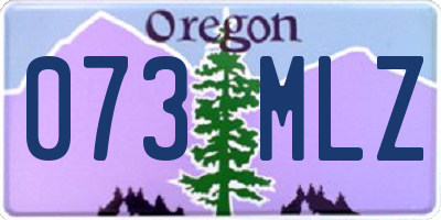 OR license plate 073MLZ