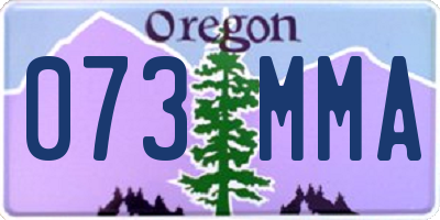 OR license plate 073MMA