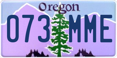 OR license plate 073MME
