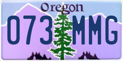OR license plate 073MMG