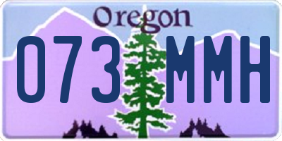 OR license plate 073MMH