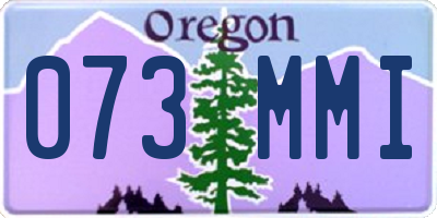 OR license plate 073MMI