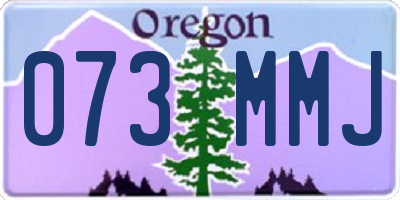OR license plate 073MMJ