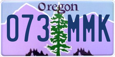 OR license plate 073MMK