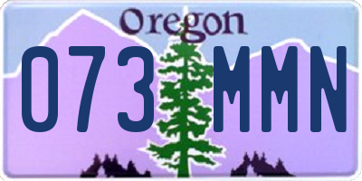 OR license plate 073MMN