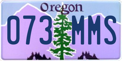 OR license plate 073MMS
