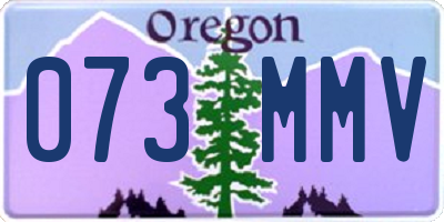 OR license plate 073MMV