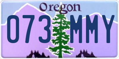 OR license plate 073MMY