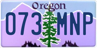 OR license plate 073MNP