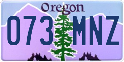 OR license plate 073MNZ