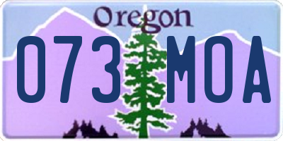 OR license plate 073MOA