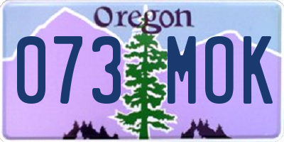 OR license plate 073MOK