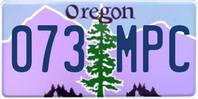 OR license plate 073MPC