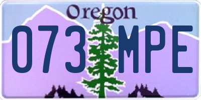OR license plate 073MPE