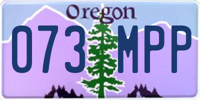 OR license plate 073MPP