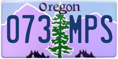 OR license plate 073MPS