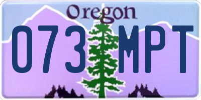 OR license plate 073MPT